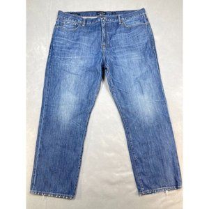 Men's Size 42W x 30L Distressed 363 Straight Leg Blue Denim